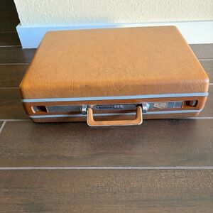 Vintage Samsonite Attache Briefcase Camel Hard Case Retro Office Decor Lock